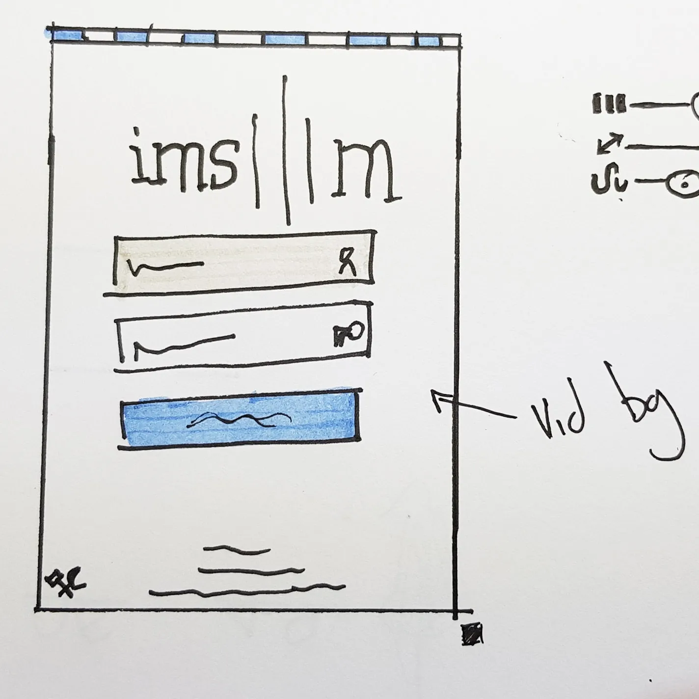 Sketch of Login Screen