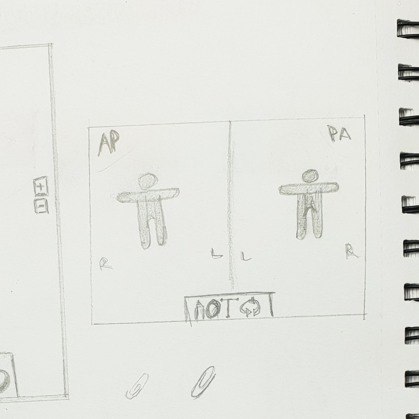 > Second Wireframe sketch noting UI